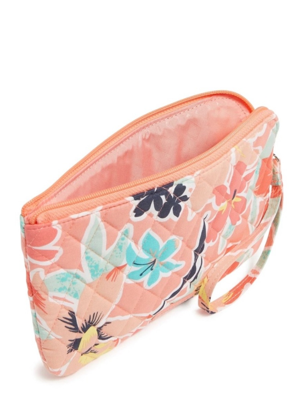 Vera Bradley RFID All-Day Simple Wristlet in Rainforest Lilly Coral - New